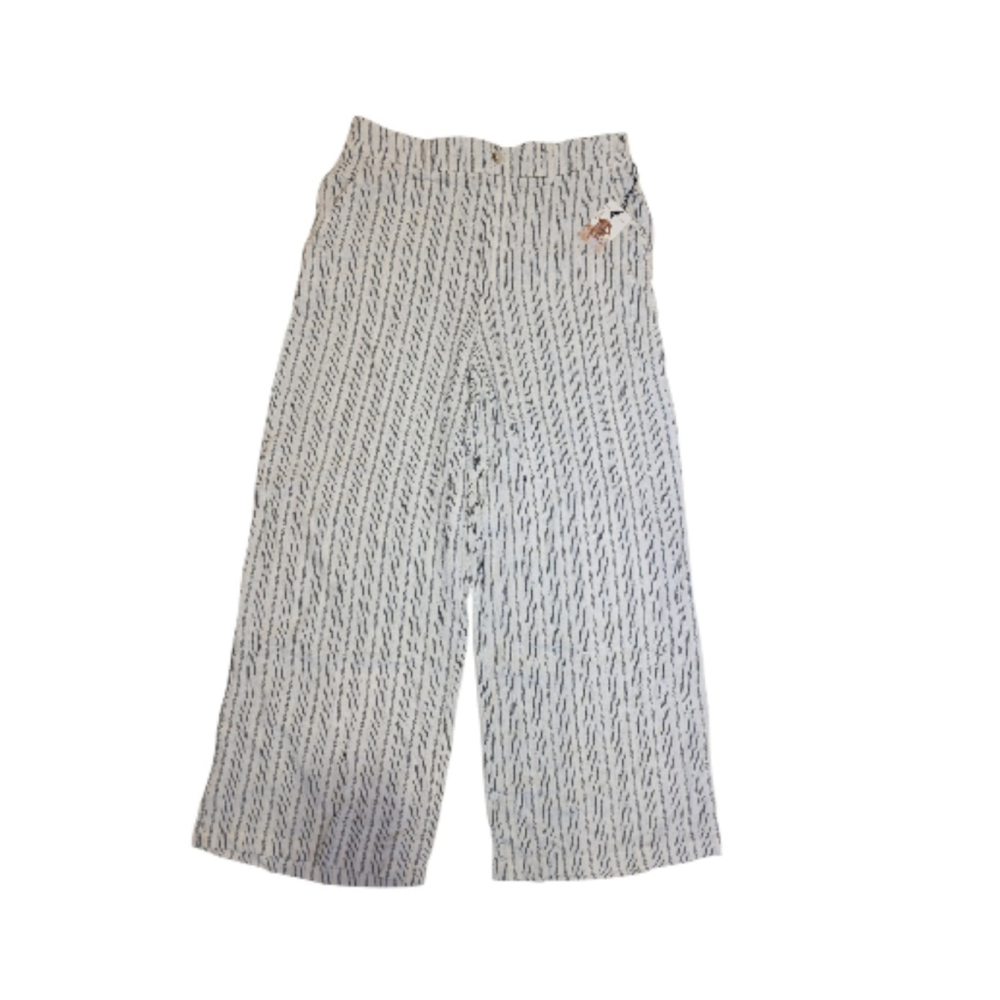 Nwt Sincerely Jules Cream Knit Wide-Leg Pants - Size XL Striped